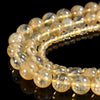 Yellow Cherry Quartz Gemstone Round 4MM 6MM 8MM 10MM 12MM Loose Beads (D551)