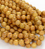 Natural Golden Sandalwood Mala Meditation Beads Round 6MM 8MM 10MM 12MM Loose Beads 16 inch BULK LOT (6-W0)