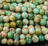 Natural Peruvian Turquoise Gemstone Round 6MM 8MM 10MM Loose Beads (D457)