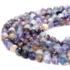 Natural Rainbow Fluorite Gemstone Grade AA 6MM Micro Faceted Round Loose Beads 15 inch Full Strand (80018255-P100)
