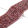 Natural Red Garnet Gemstone Grade AA Micro Faceted Rondelle 4X3MM Loose Beads (P88)