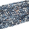 Dark Blue Mother of Pearl Shell MOP Gemstone 8-12MM Pebble Nugget Loose Beads (D433)