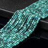 Natural Chrysocolla Azurite Gemstone Grade AAA 3MM Micro Faceted Round Loose Beads 15 inch Full Strand (80018164-P93)