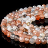 Multi Color Sunstone Gemstone Grade AAA 6-7MM Micro Faceted Round Loose Beads 15 inch Full Strand (80018239-P98)
