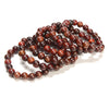 Natural Rosewood Round Bracelet 6MM 8MM 10MM 12MM 7.5 inch Strand (S60)