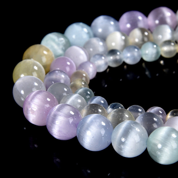 Rainbow Selenite Gemstone Round 6MM 8MM 10MM Loose Beads (D534)