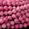 Pink Matte Jade Gemstone Round 8MM Loose Beads 15 inch Full Strand (80020615-D656)