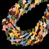 Multi Color Lava Gemstone Cross 11X9MM Loose Beads (D649)