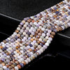 Natural Tiffany Stone Purple Fluorite in White Opal Gemstone Grade A Micro Faceted Rondelle 6X4MM Loose Beads (P92)