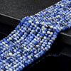 Natural Sodalite Gemstone Grade A 6X4MM Micro Faceted Rondelle Loose Beads 15 inch Full Strand (80018156-P92)