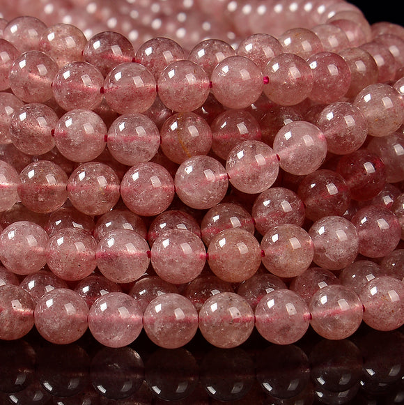 Natural Strawberry Quartz Gemstone Round 4MM 5MM 6MM 7MM 8MM 9MM 10MM Loose Beads (D586)