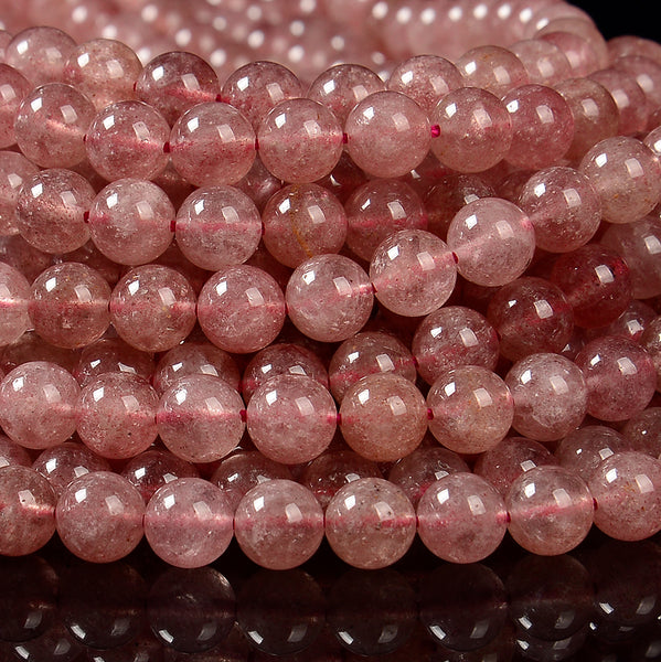 Natural Strawberry Quartz Gemstone Round 4MM 5MM 6MM 7MM 8MM 9MM 10MM Loose Beads (D586)