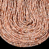 Natural Sunstone Gemstone Grade AA 4MM Micro Faceted Round Loose Beads 15 inch Full Strand (80018232-P98)