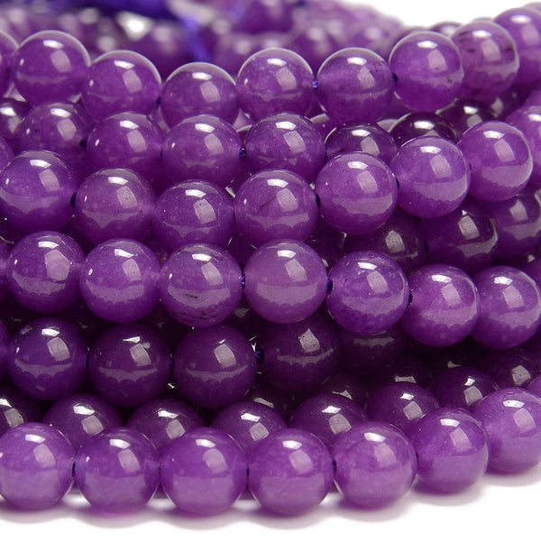 Jade Gemstone Round 8MM Loose Beads 14.5 inch Full Strand (80020113-D620)