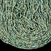 Natural African Turquoise Gemstone 2MM Micro Faceted Round Loose Beads 15 inch Full Strand (80018160-P93)