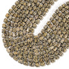 Natural Dalmatian Jasper Gemstone Faceted Round Tube Hexagon 10X8MM Loose Beads (D724)