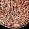 Natural Arusha Rainbow Lattice Sunstone Gemstone Grade AAA 3MM Micro Faceted Round Loose Beads 15 inch Full Strand (80018236-P98)