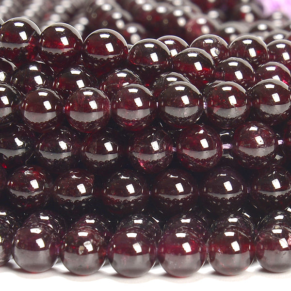 Natural Garnet Gemstone Round 5MM 6MM 7MM 8MM Loose Beads (D662)