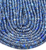 Lapis Blue Silver Inclusion Sea Sediment Imperial Jasper Gemstone Grade AAA Heshi Rondelle 4X2MM 6X3MM Loose Beads (D501)