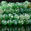 Green Fire Agate Gemstone Round 6MM 8MM 10MM 12MM Loose Beads (D703)