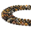 Brown Jade Gemstone Faceted Prism Double Point Cut 8MM Loose Beads (D634)