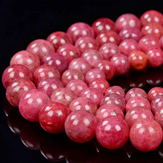 Natural Thulite Gemstone Grade AAA Round 4MM 5MM 6MM 7MM Loose Beads (D475)