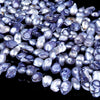 Fireball Baroque Freshwater Blue Pearl Gemstone Baroque 7-17MM Loose Beads 7 inch Half Strand (80018859-S27)