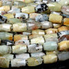 Natural Aquamarine Heliodor Beryl Gemstone 10X14MM Faceted Barrel Tube Loose Beads (D419)
