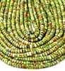 Apple Green Silver Inclusion Sea Sediment Imperial Jasper Gemstone Grade AAA Heshi Rondelle 6X3MM Loose Beads (D501)