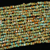 100% Genuine Natural Turquoise Blue Green Gemstone 5-8MM Nugget Cube Loose Beads (D431)