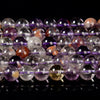 Auralite 23 Cacoxenite Amethyst Quartz Gemstone Grade AAA Round 7MM 8MM 9MM Loose Beads (D582)