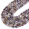 Natural Chevron Amethyst Gemstone 10X14MM Faceted Barrel Tube Loose Beads (D419)