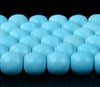 Matte Turquoise Gemstone 11X11MM Barrel Drum Loose Beads (D419)