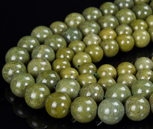 Natural Rare Epidote Gemstone Grade AAA Round 8MM 10MM Loose Beads (D531)