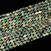 Natural African Turquoise Gemstone Micro Faceted Oval 8X6MM Loose Beads 7.5 inch Half Strand (80021471-D717)