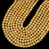 Golden Sandstone Gemstone Round 6MM 8MM 10MM Loose Beads (D711)
