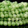 Lime Green Jade Gemstone Round 8MM Loose Beads 14.5 inch Full Strand (80020085-D618)