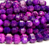 Sugilite Jasper Gemstone Faceted Prism Double Point Cut 6MM 8MM Loose Beads (D712)
