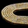 Yellow Cherry Quartz Gemstone Heshi Rondelle Slice 4X2MM Loose Beads 14.5 inch Full Strand (80019474-P105)