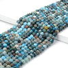 Natural Blue Apatite Gemstone Grade A Micro Faceted Round 6MM Loose Beads (P98)