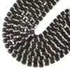 Natural Black Obsidian Gemstone Faceted Round Tube Hexagon 12X8MM Loose Beads (D725)