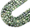 Natural Siberian Nephrite Jade Gemstone 10X11MM Grade AA Micro Faceted Rectangle Loose Beads (D418)