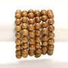 Natural African Senna Siamea Wood Round Bracelet 6MM 8MM 10MM 12MM 7.5 inch Strand (S61)