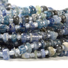 Natural Kyanite Gemstone Rondelle Slice Chip 5-6MM Loose Beads 7.5 inch Half Strand (80021553-D725)