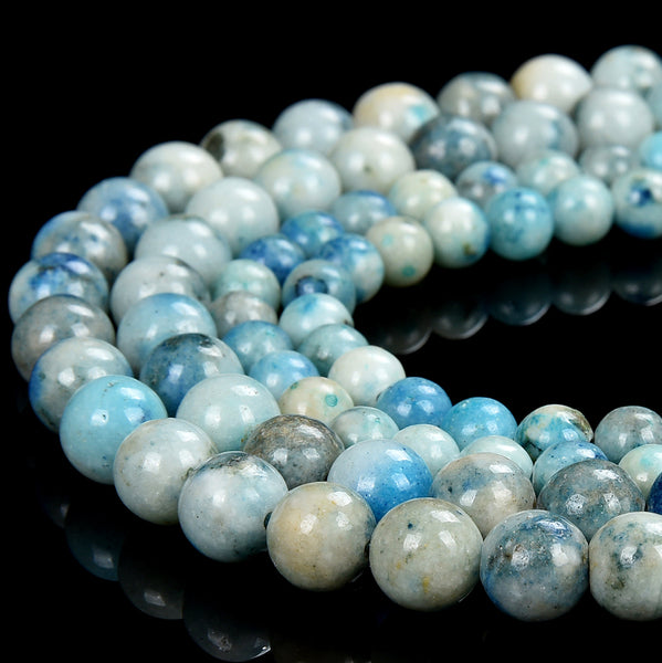 Blue Pyrite in Dolomite Gemstone Round 6MM 8MM Loose Beads (D517)