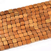 Natural Green Sandalwwod Gemstone Square Cube 8X7MM Loose Beads 16 inch Full Strand (80019017-D523)