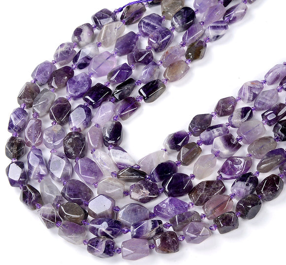 Natural Amethyst Gemstone Faceted Barrel Drum 9x12-10x16MM 10X15-12X17MM 11X16-13X19MM 12X18-13X20MM 14X21-18X25MM Loose Beads (D424)