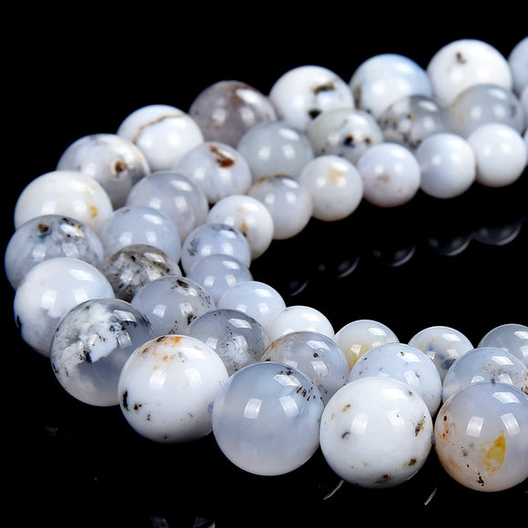 Natural White Opal Gemstone Grade AAA Round 8MM Loose Beads (D517)