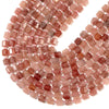 Natural Strawberry Lepidocrocite Quartz Gemstone Faceted Round Tube Hexagon 10X8MM Loose Beads (D721)