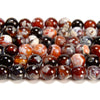 Coffee White Fire Agate Gemstone Round 6MM 8MM 10MM 12MM Loose Beads (D704)